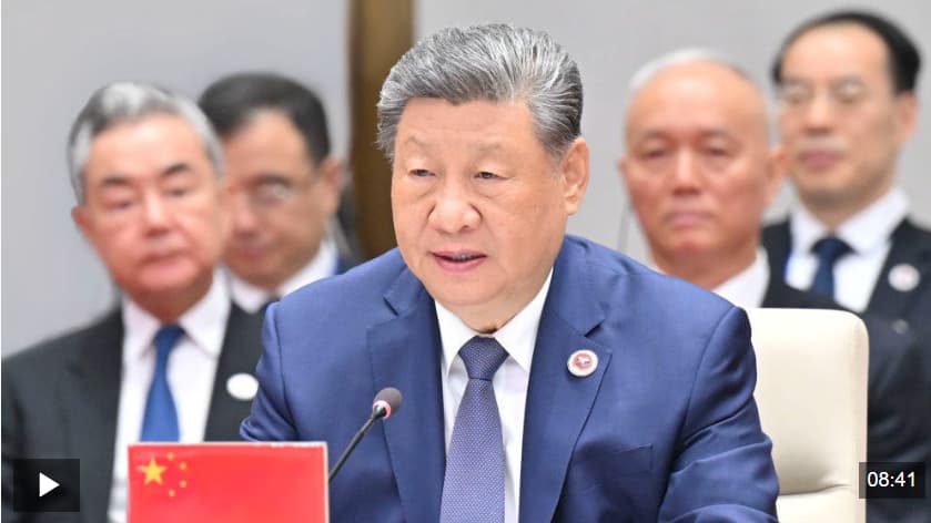 视频丨习近平出席上海合作组织成员国元首理事会第二十六次会议并发表重要讲话